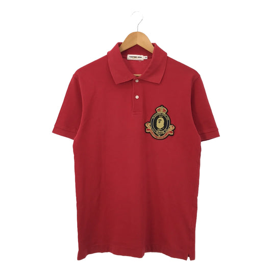 A BATHING APE | Emblem patch short sleeve polo shirt | M | Men's