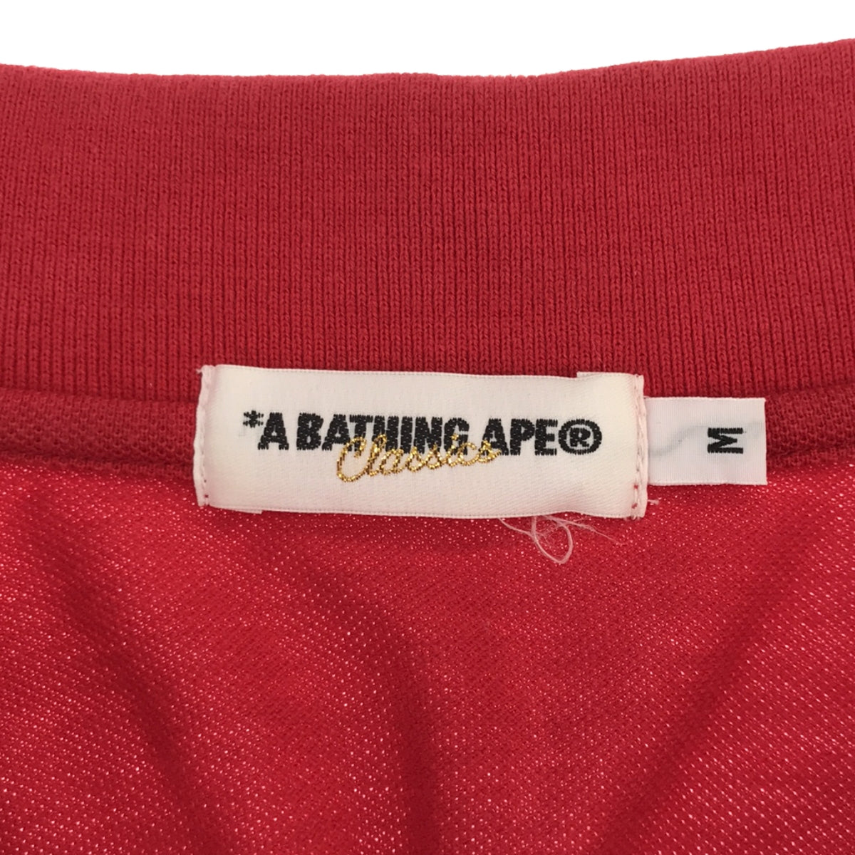 A BATHING APE / 어베이싱 에이프 | 엠블럼 헝겊 반팔 폴로 셔츠 | M | 남성