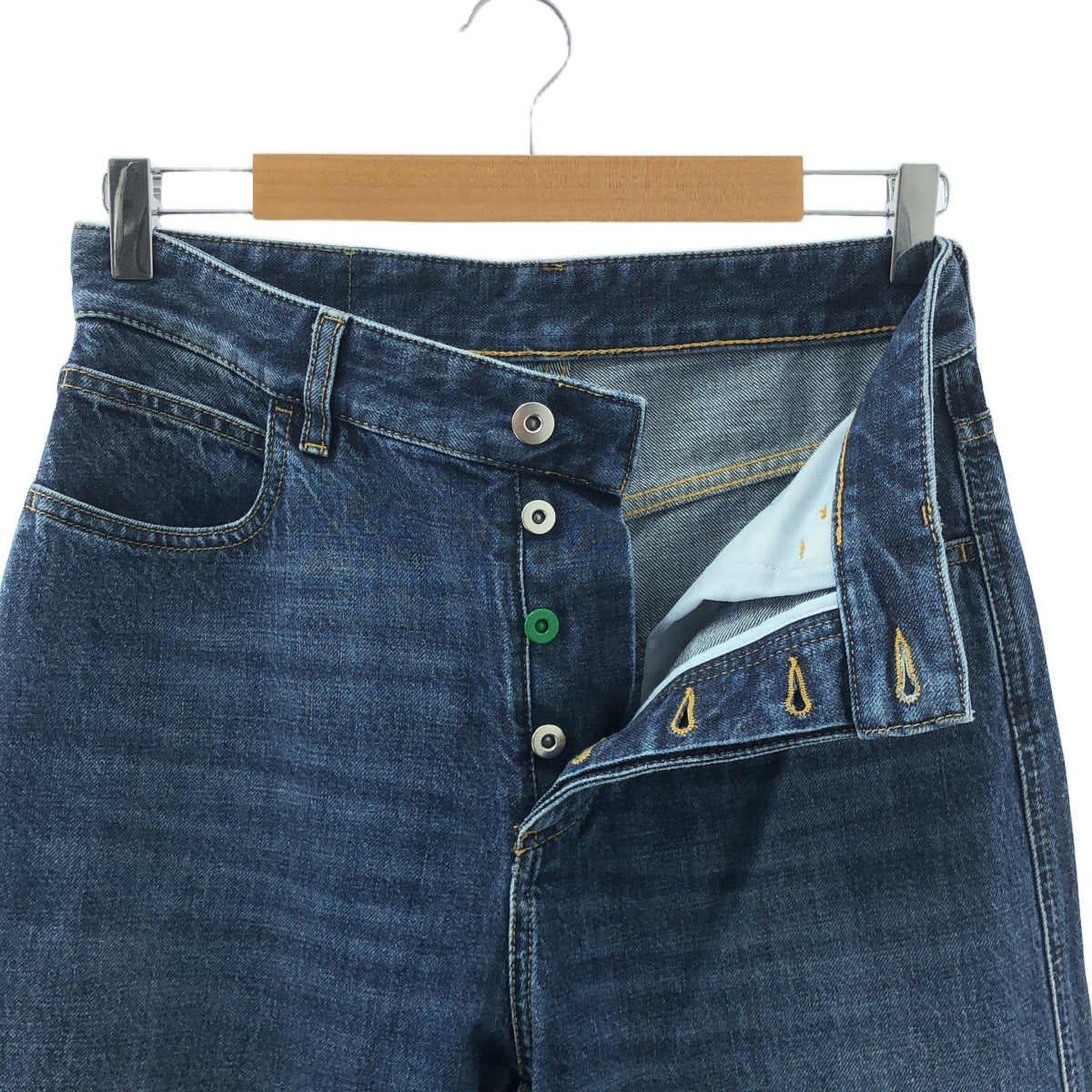[狀況良好] BOTTEGA VENETA | 中度水洗寬牛仔褲 | 38碼 | 靛藍 | 女款