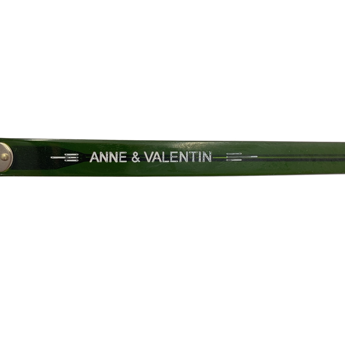 【美品】  ANNE ET VALENTIN / アンバレンタイン | DOWNEY クリア セルフレーム サングラス | 49□23-147 | グリーン