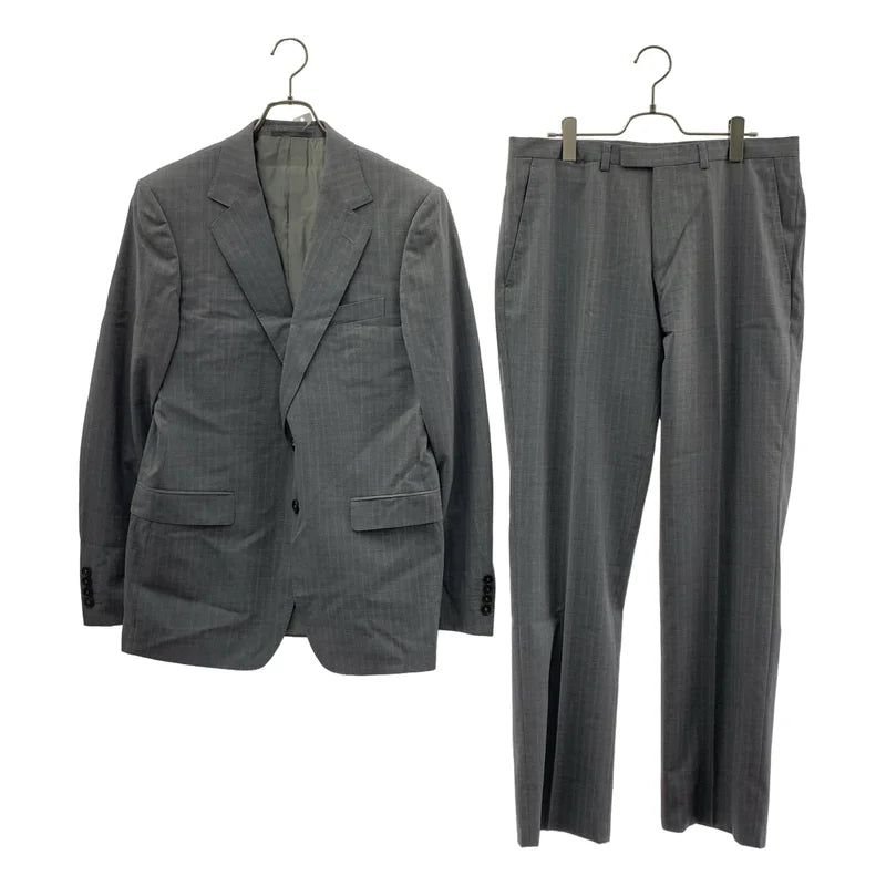 GUCCI / グッチ | セットアップ ロゴボタン テーラードブレストジャケット 総裏地 / スラックス パンツ | 50 | グレー | メンズ