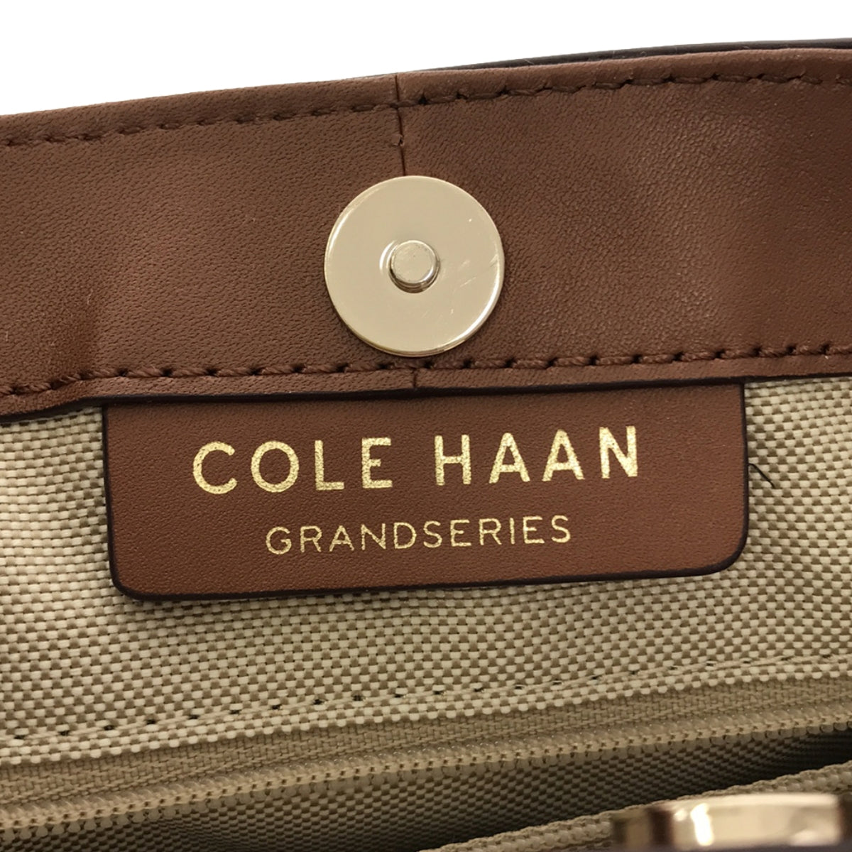 COLE HAAN / コールハーン | キャンバス 2way ハンドバッグ | ベージュ×ブラウン | レディース