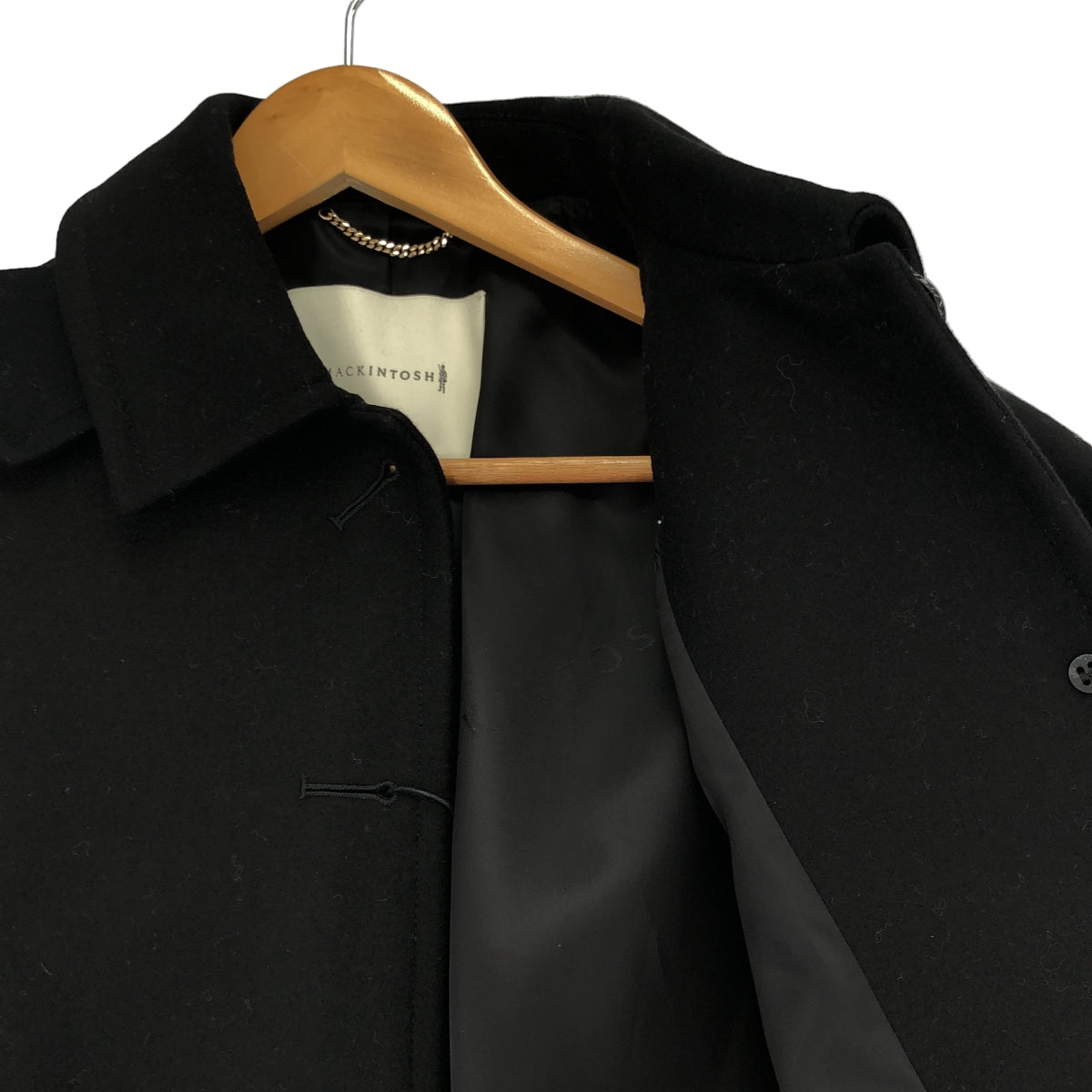 MACKINTOSH / 매킨토시 | HUMBIE / 햄비 울 멜튼 오버 코트 / 로고 총 안감 | 4 | 여성