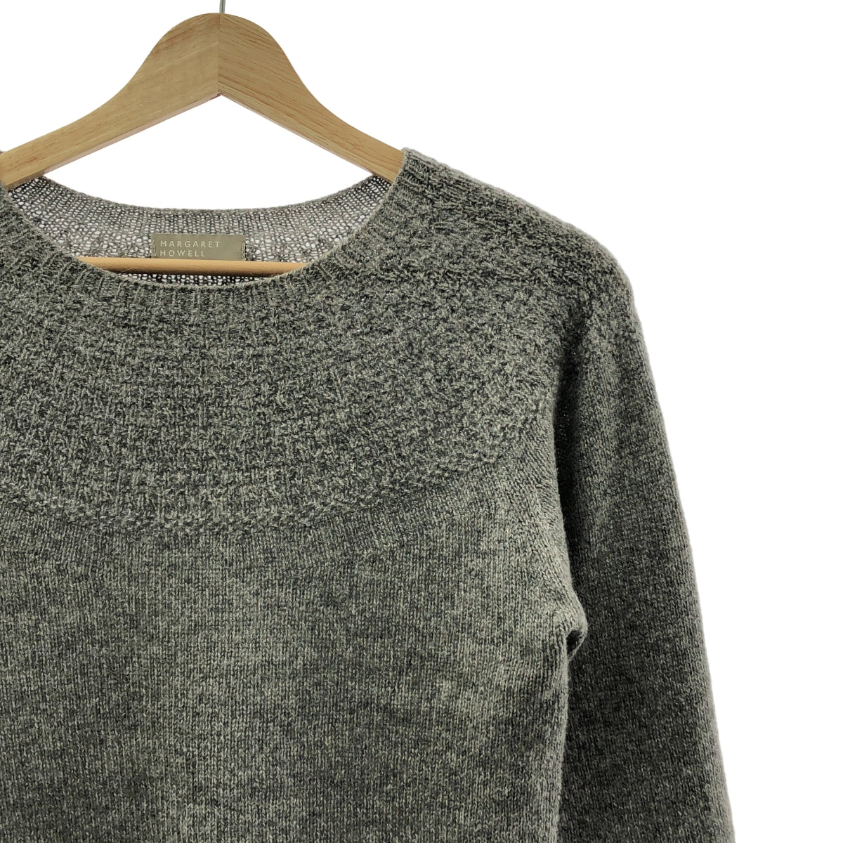 MARGARET HOWELL / マーガレットハウエル | スコットランド製 カシミヤ ノルディックパターン クルーネックニット | 2 | レディース