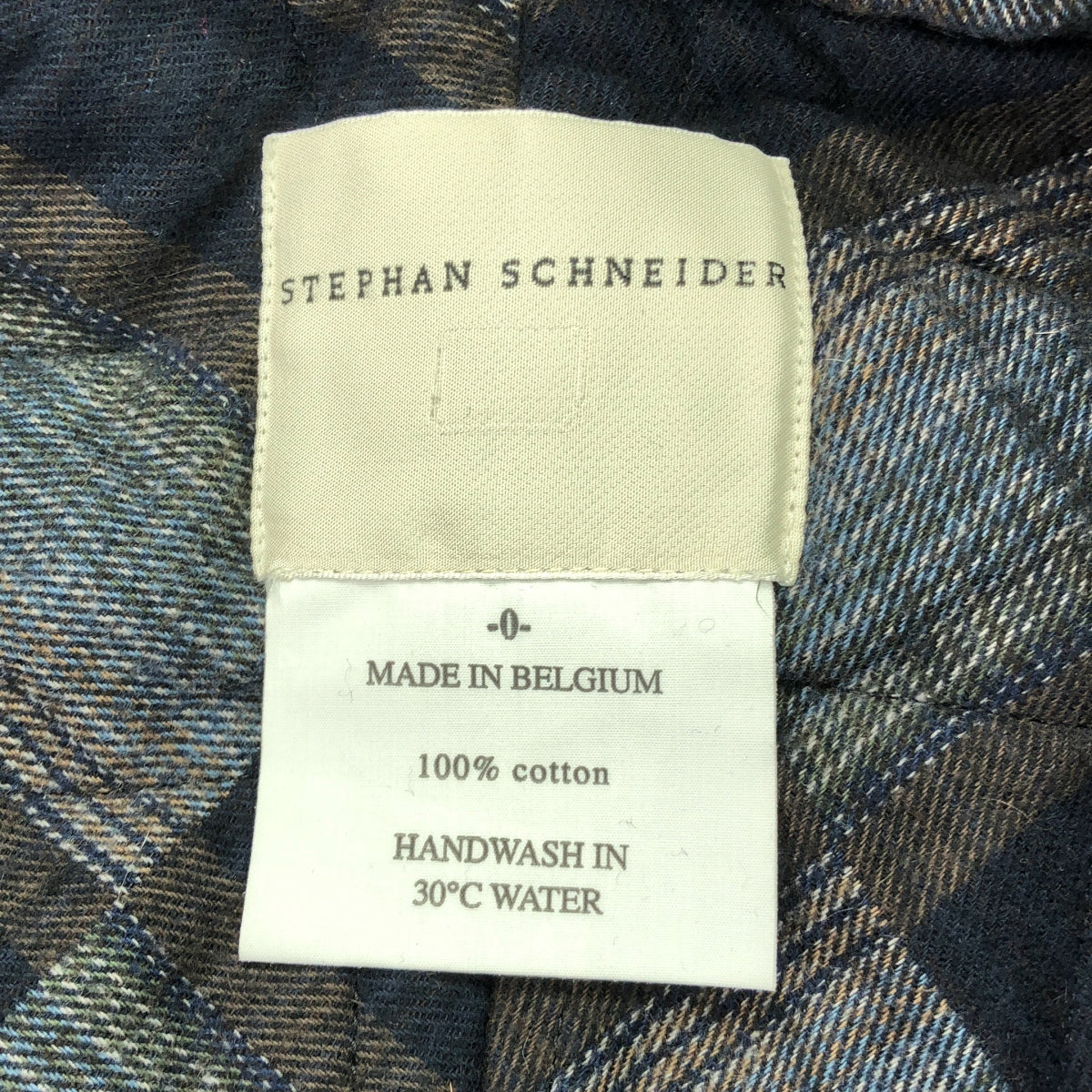 STEPHAN SCHNEIDER / ステファンシュナイダー | コットン フード チェック ジップ コート | 0 | ネイビー/ブラン | レディース