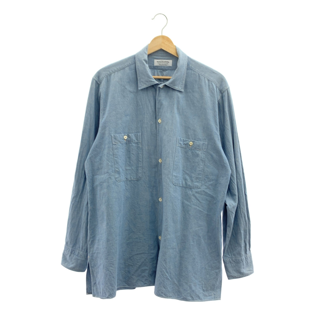 MAATEE&SONS / マーティー&サンズ | 2021AW | WORK SHIRTS ヴィンテージ加工 コットン ワークシャツ | 3 | メンズ