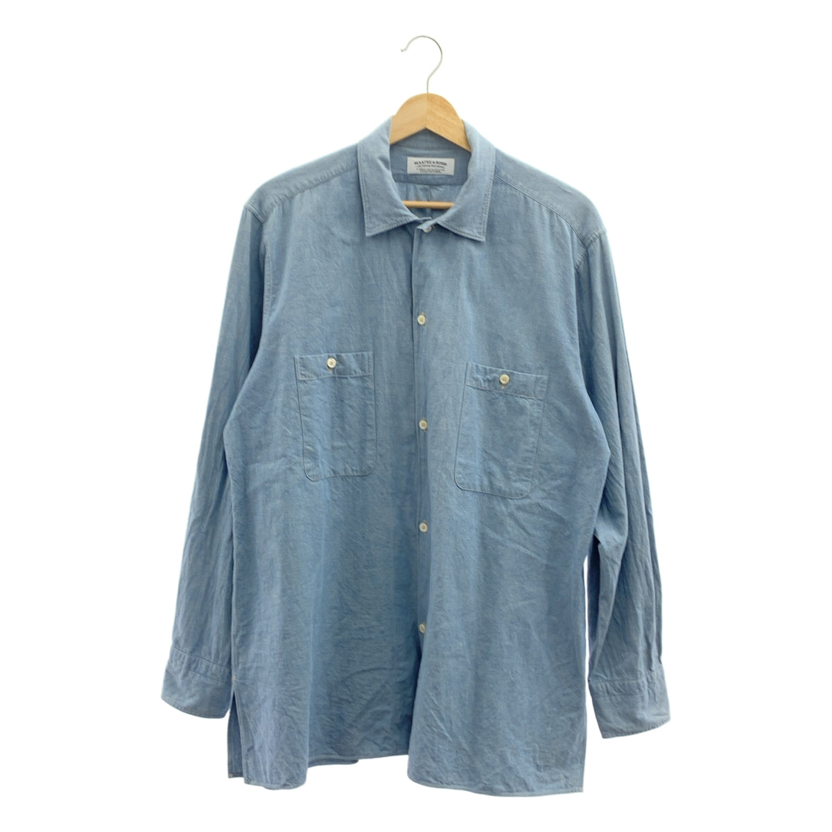MAATEE&SONS / マーティー&サンズ | 2021AW | WORK SHIRTS ヴィンテージ加工 コットン ワークシャツ | 3 | メンズ