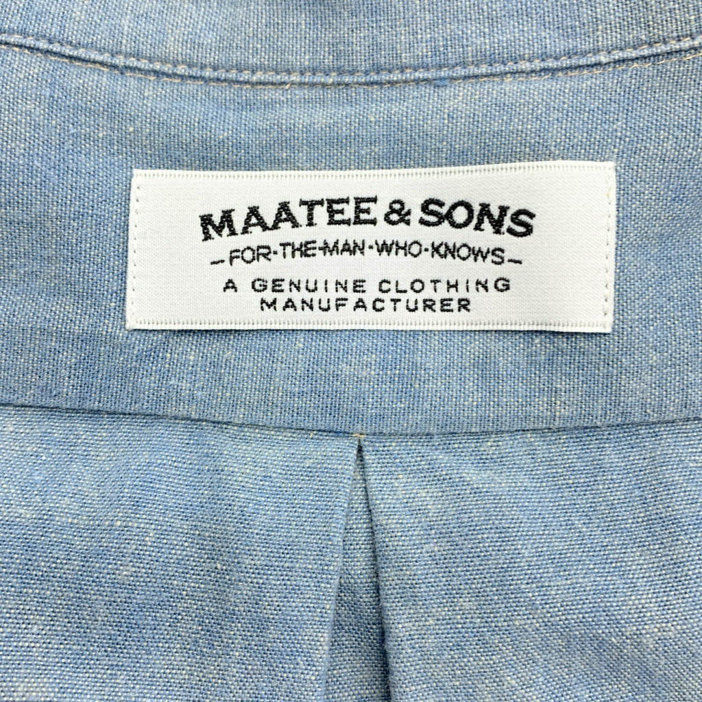 MAATEE&SONS / マーティー&サンズ | 2021AW | WORK SHIRTS ヴィンテージ加工 コットン ワークシャツ | 3 | メンズ