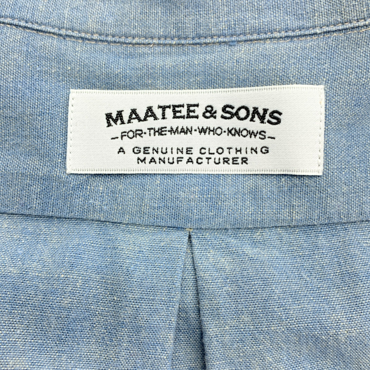 MAATEE&SONS / マーティー&サンズ | 2021AW | WORK SHIRTS ヴィンテージ加工 コットン ワークシャツ | 3 | メンズ