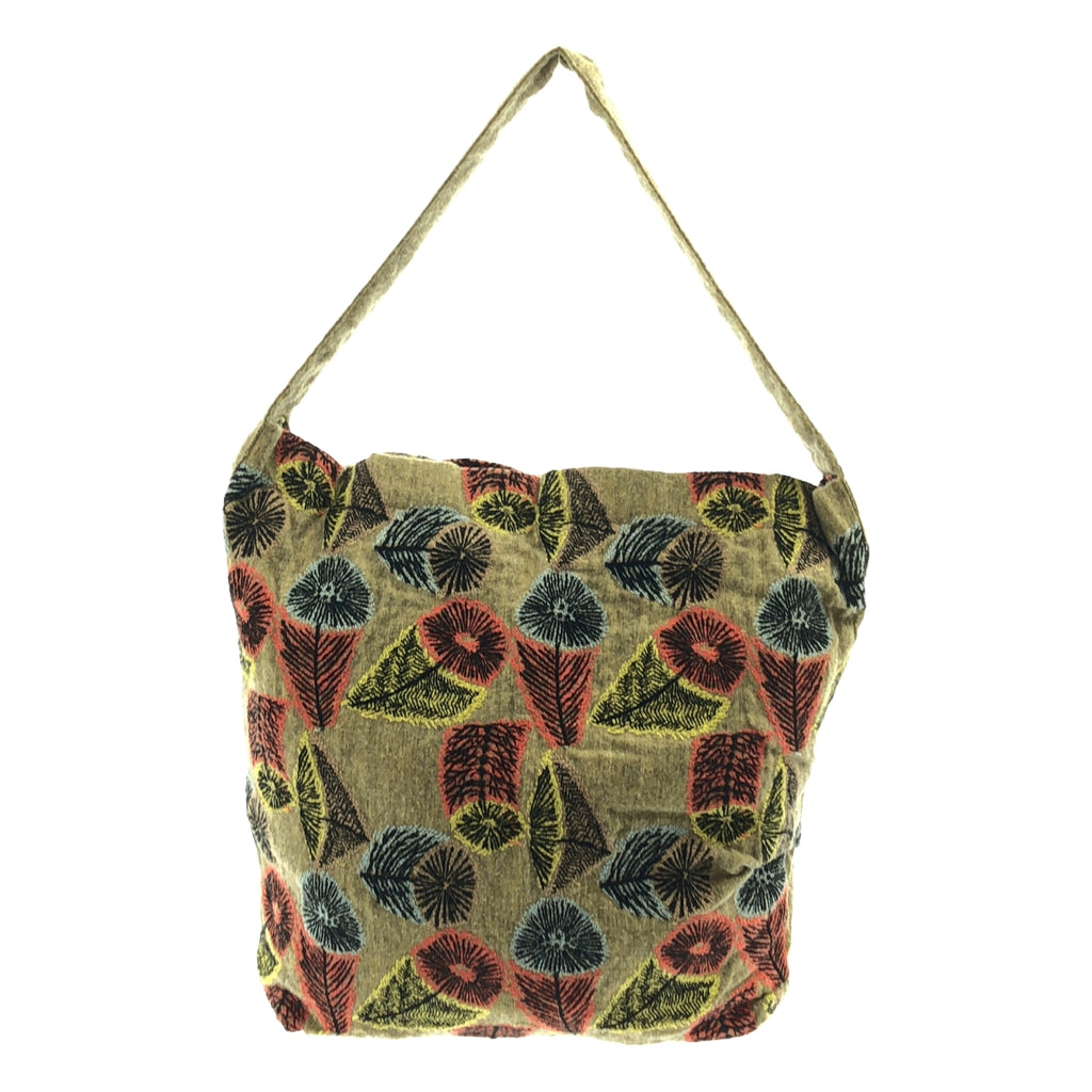 mina perhonen / ミナペルホネン | hana no mi / リネン ウール ワイド ショルダーバッグ | マルチカラー | レディース