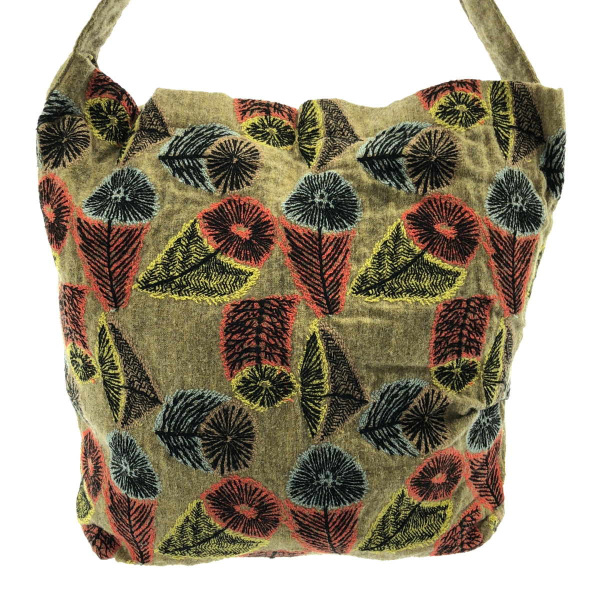 mina perhonen / 미나펠호넨 | hana no mi / 린넨 울 와이드 숄더백 | 멀티 컬러 | 여성