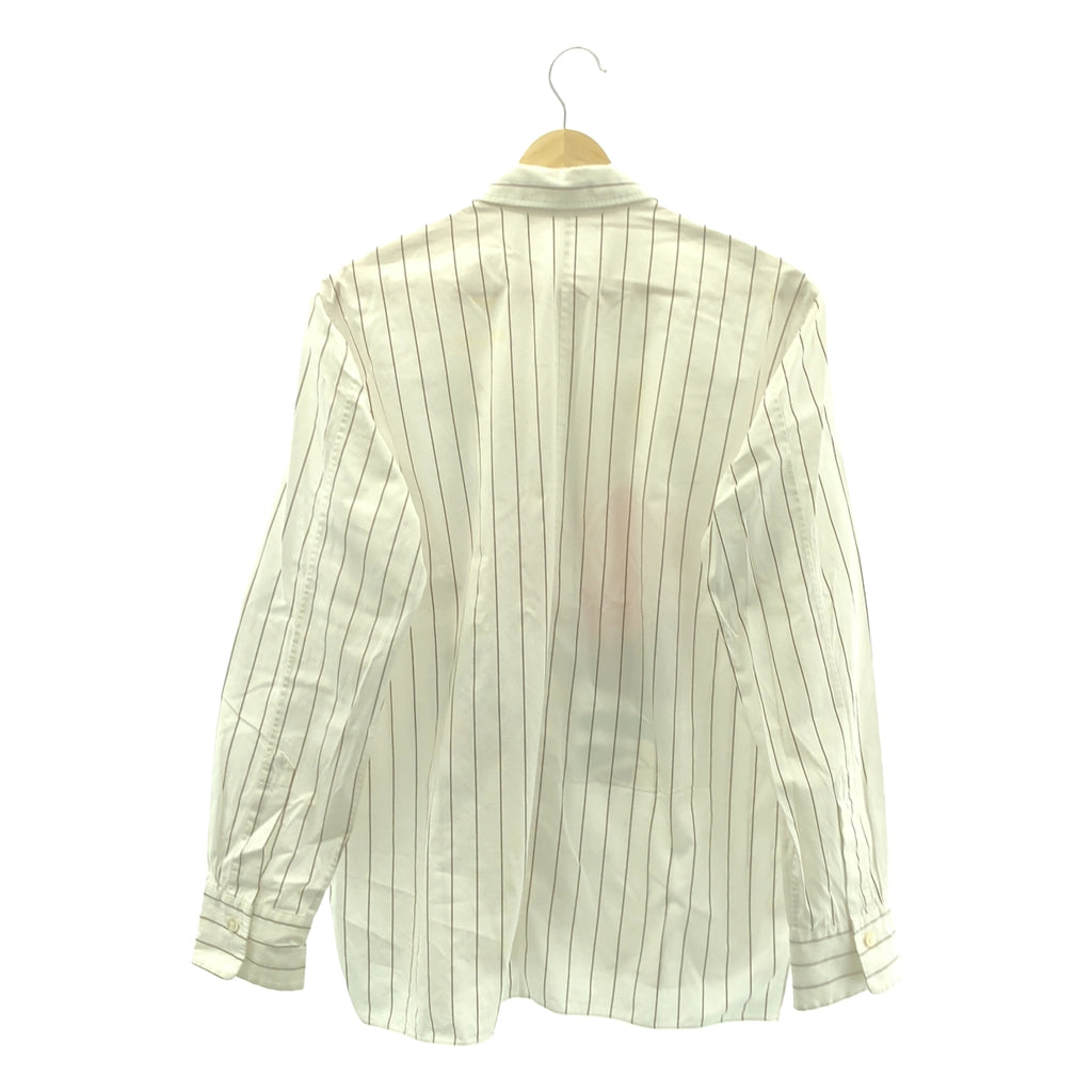 MARNI / マルニ | コットン フロントプリント ストライプ シャツ | 40 | ホワイト/ブラウン | レディース