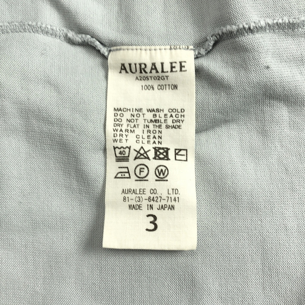 AURALEE / オーラリー | LUSTER PLAITING TEE ラスター プレーティングTシャツ | 3 | ライトブルー | メンズ