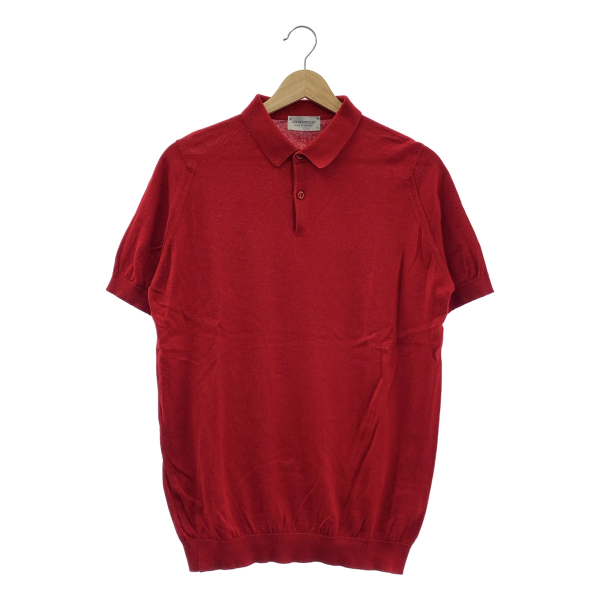 JOHN SMEDLEY | 海島棉針織 Polo 衫 | M 碼 | 紅色 | 男款