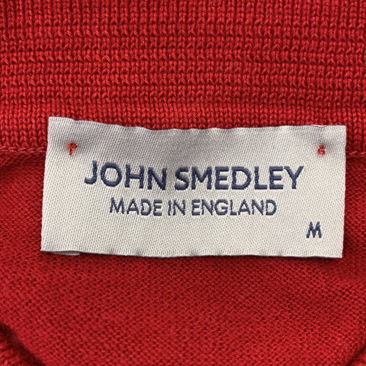 JOHN SMEDLEY | 海島棉針織 Polo 衫 | M 碼 | 紅色 | 男款