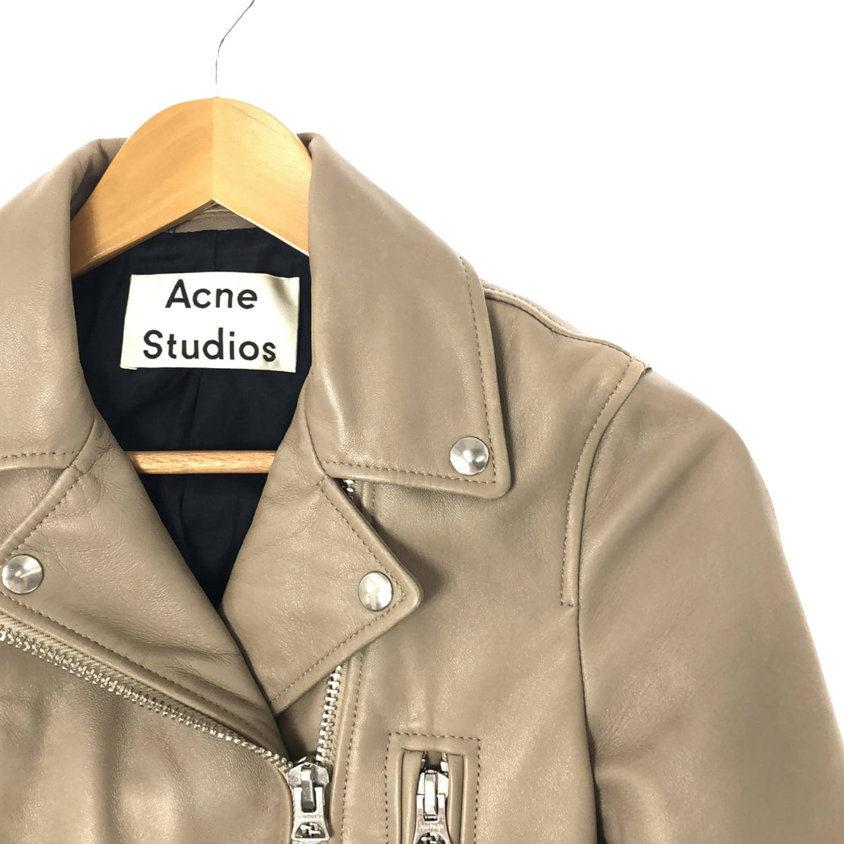 Acne Studios / アクネストゥディオズ | MOCK ラムレザー ダブルライダースジャケット | 34 | レディース – KLD