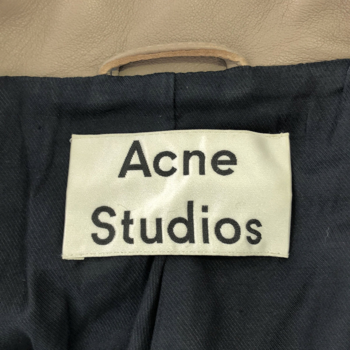 Acne Studios / アクネストゥディオズ | MOCK ラムレザー ダブルライダースジャケット | 34 | レディース