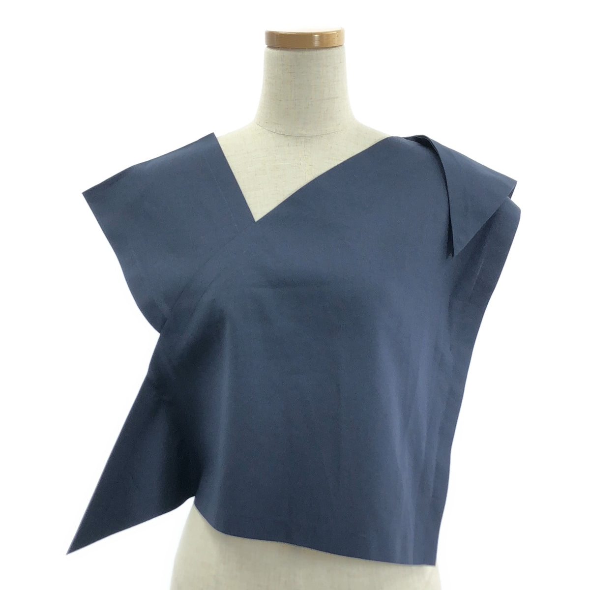 [狀況極佳] 132 5. ISSEY MIYAKE / 1325. Issey Miyake | 2023SS | 不對稱剪裁與縫製襯衫 | 尺寸 3 | 海軍藍 | 女款