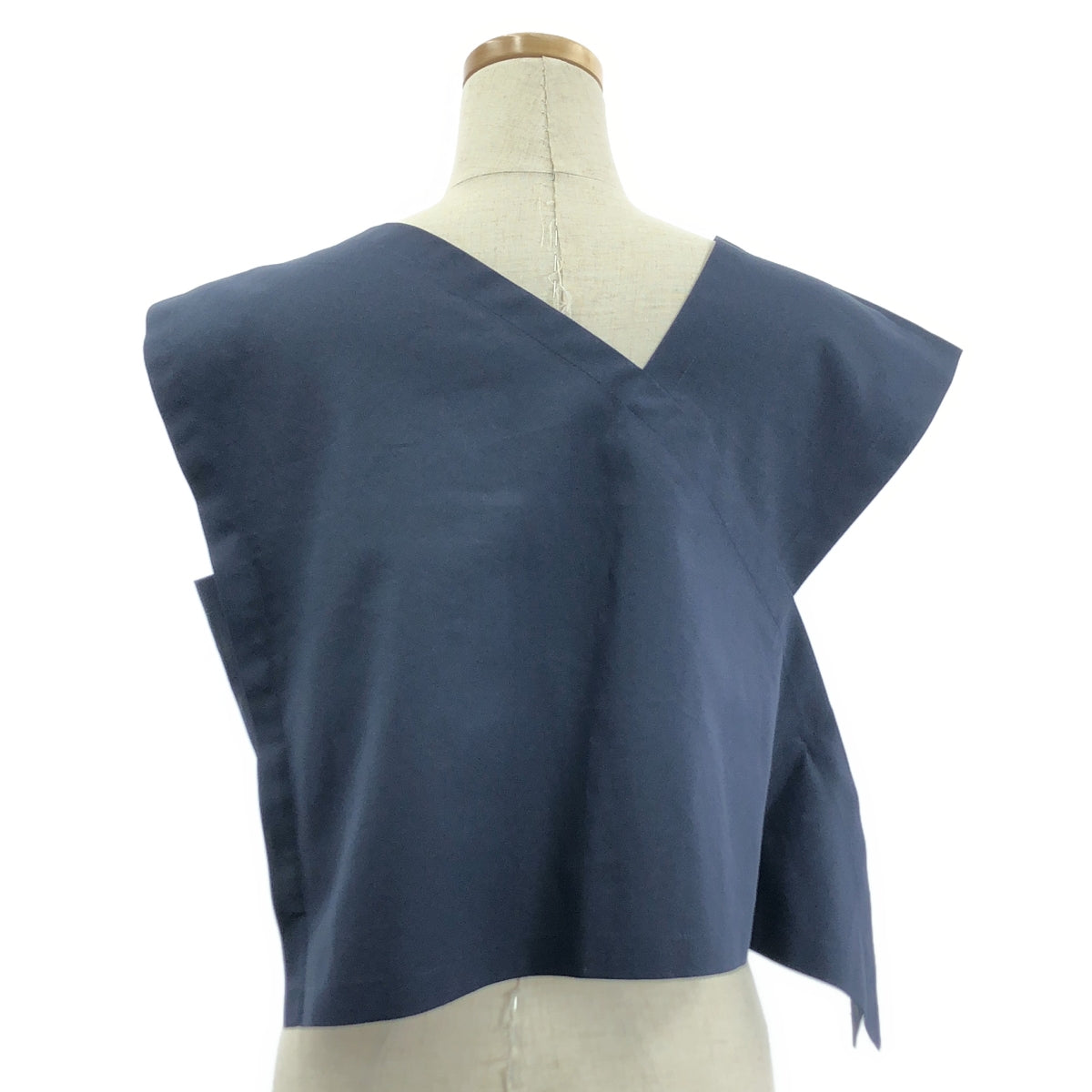 [狀況極佳] 132 5. ISSEY MIYAKE / 1325. Issey Miyake | 2023SS | 不對稱剪裁與縫製襯衫 | 尺寸 3 | 海軍藍 | 女款