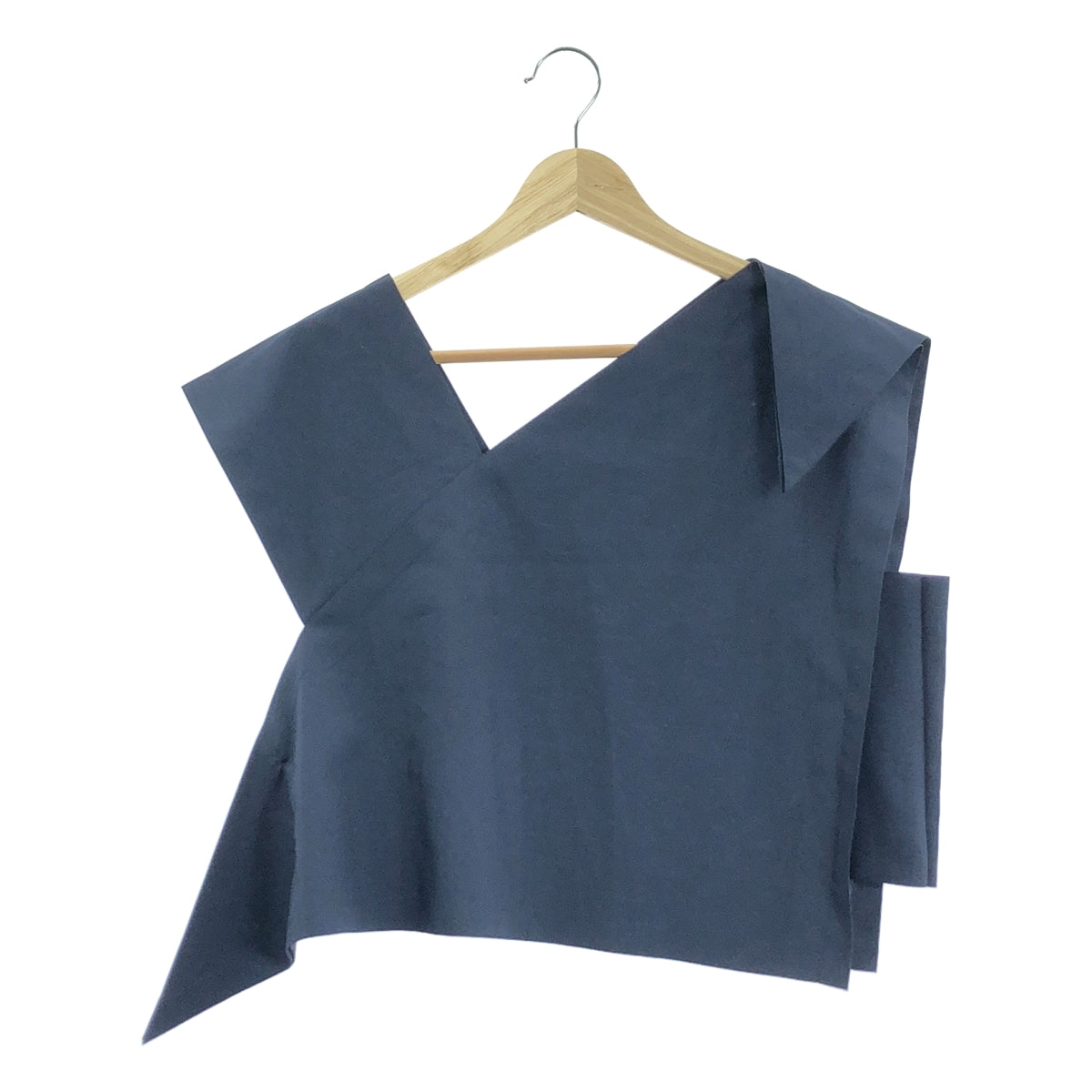 [狀況極佳] 132 5. ISSEY MIYAKE / 1325. Issey Miyake | 2023SS | 不對稱剪裁與縫製襯衫 | 尺寸 3 | 海軍藍 | 女款