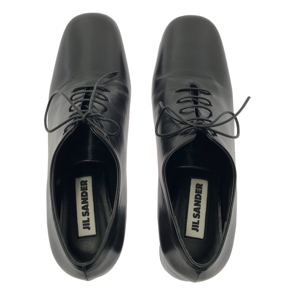 JIL SANDER / ジルサンダー | 2022SS | レザー レースアップ チャンキーヒール ブーティ | 36 | レディース