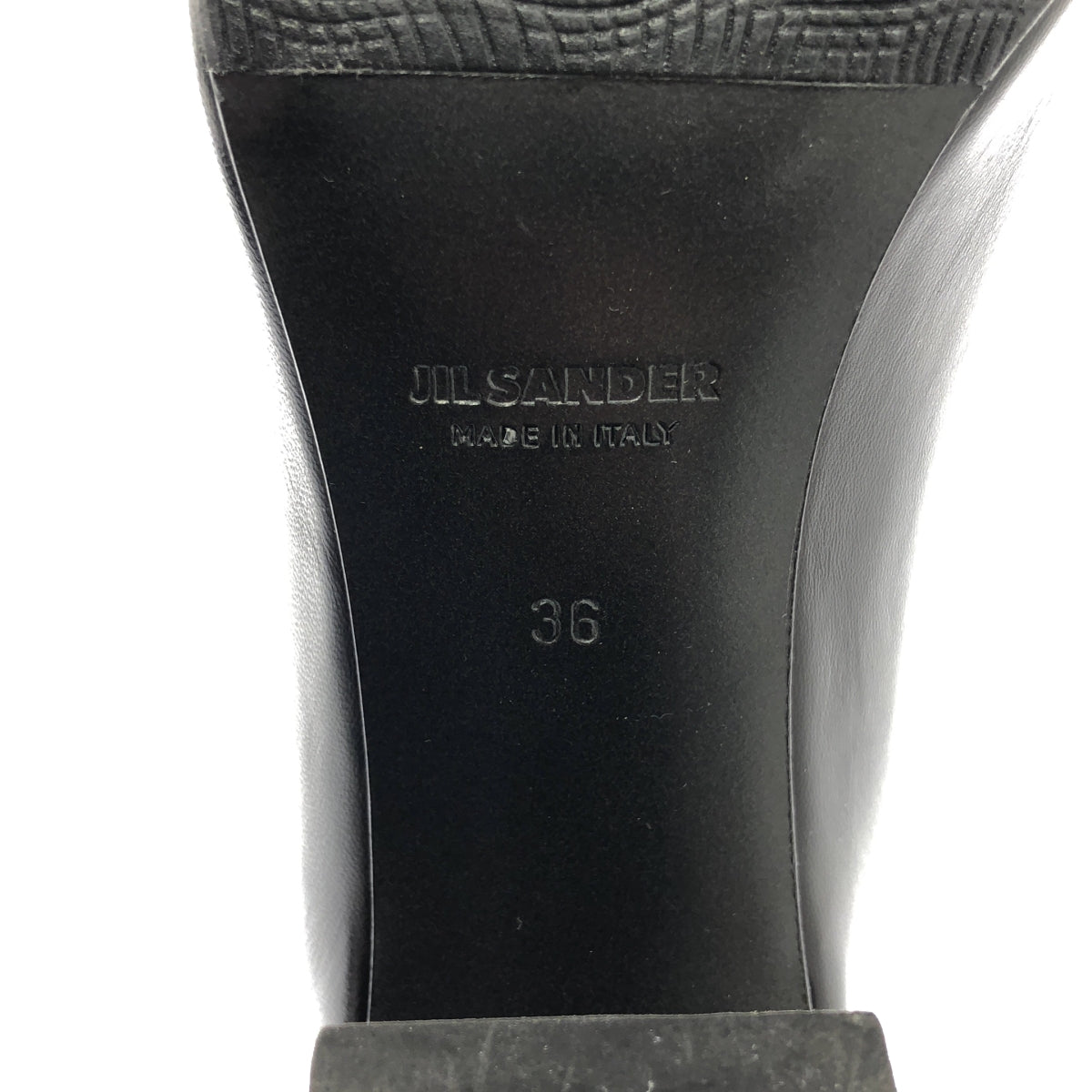 JIL SANDER / ジルサンダー | 2022SS | レザー レースアップ チャンキーヒール ブーティ | 36 | レディース