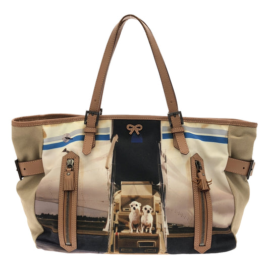 ANYA HINDMARCH / Anya Hindmarch | Animal Dog / Leather Handle Tote Bag |