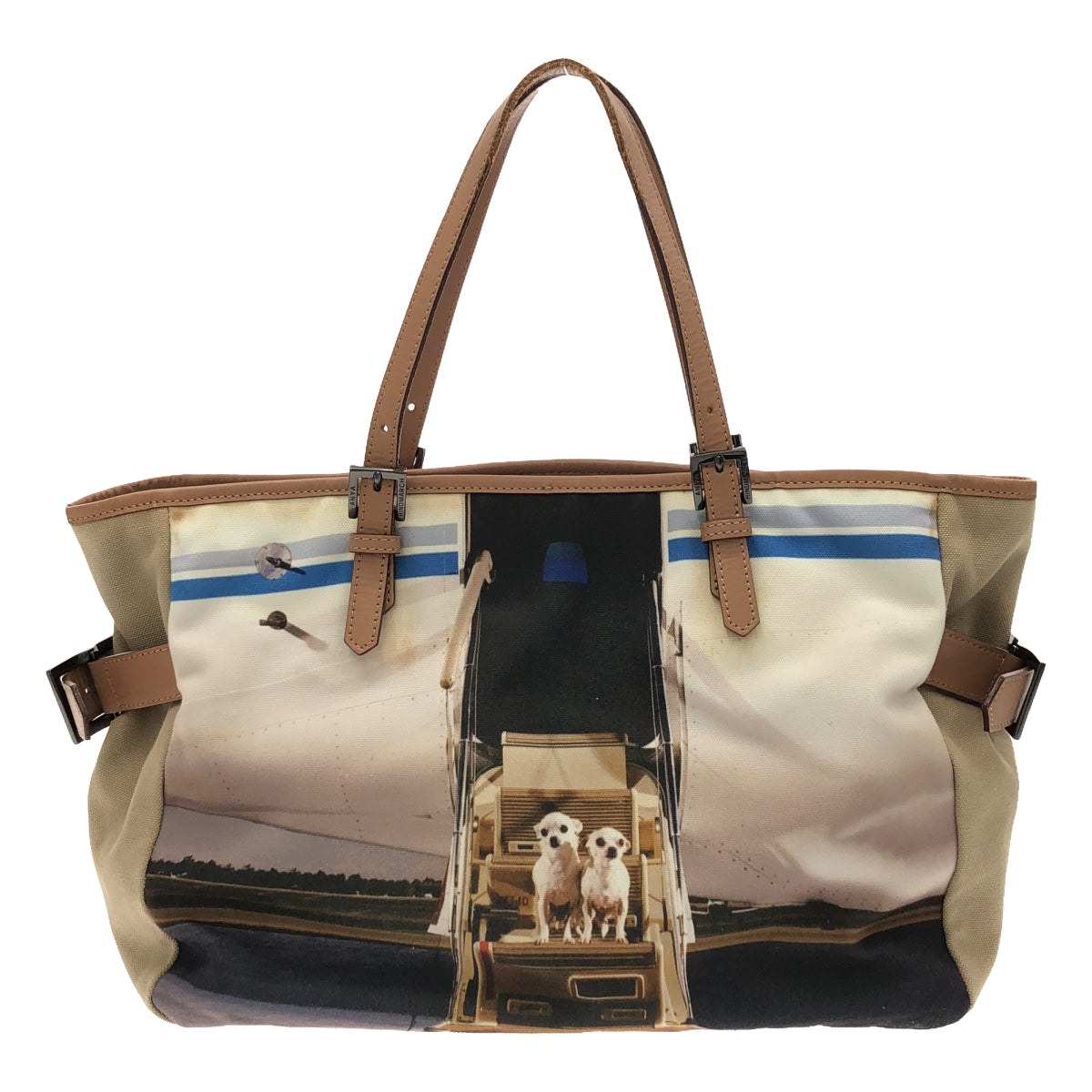 ANYA HINDMARCH / Anya Hindmarch | Animal Dog / Leather Handle Tote Bag |