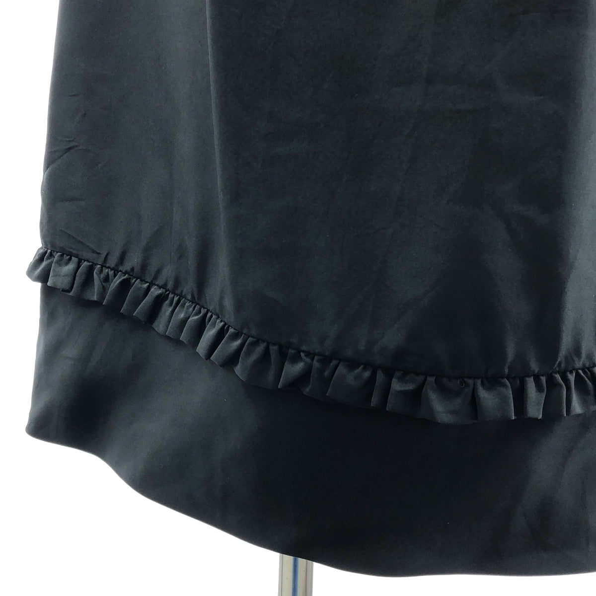 MARGARET HOWELL / 마가렛 하웰 | 실크 개더 리본 원피스 | Ⅱ | 블랙 | 여성