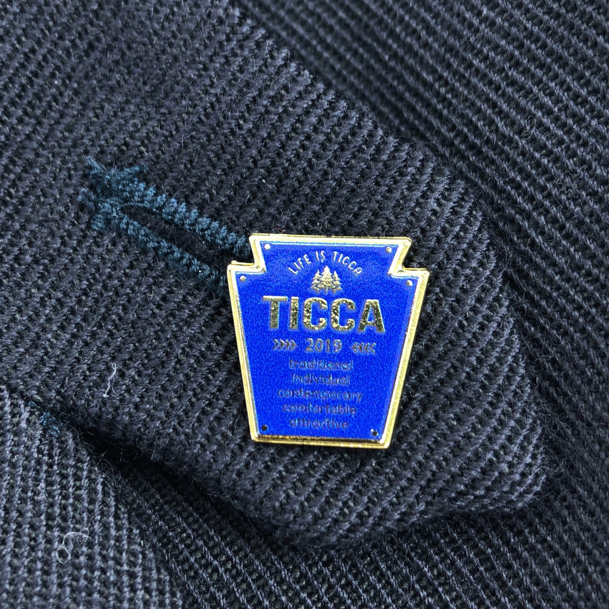 TICCA / ティッカ | ウール リネン ダブル テーラードジャケット | 2 | ネイビー | レディース