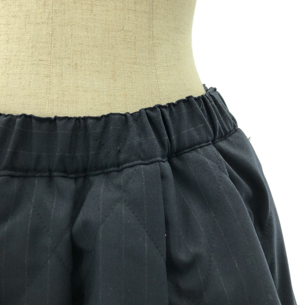 BLACK COMME des GARCONS / 블랙콤 데 갤슨 | 2022AW | 스트라이프 변형 입체 드로스트링 볼륨 스커트 | XS |