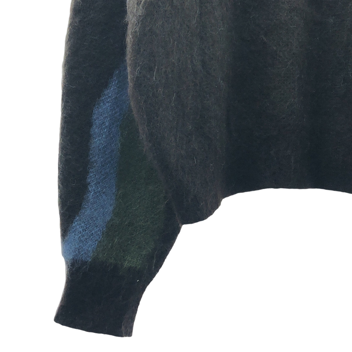 NKNIT / ンニット | 2022AW | wave pattern mohair KNIT / モヘヤ ウール ニット セーター | ダークブラウン | レディース