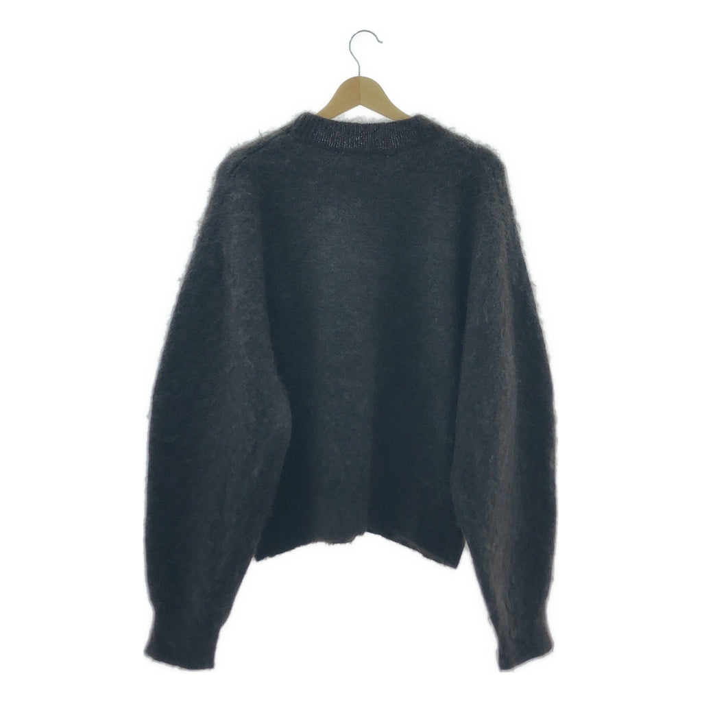 NKNIT / ンニット | 2022AW | wave pattern mohair KNIT / モヘヤ ウール ニット セーター | ダークブラウン | レディース