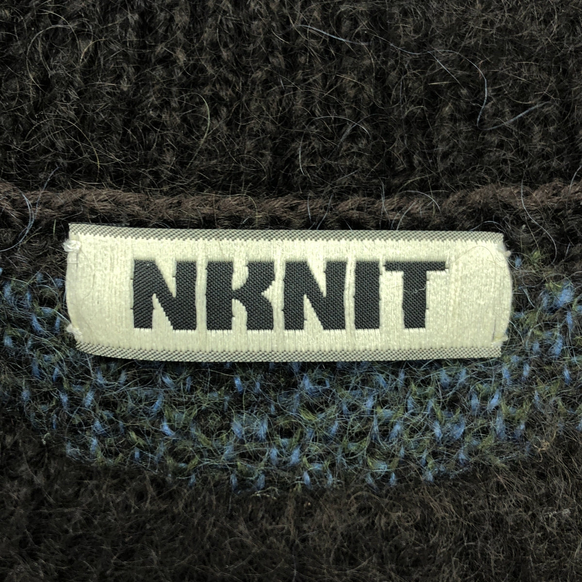 NKNIT / ンニット | 2022AW | wave pattern mohair KNIT / モヘヤ ウール ニット セーター | ダークブラウン | レディース