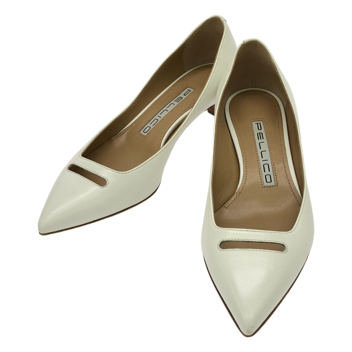 PELLICO / 펠리코 | ANELLI 아넬리 가죽 펌프스 | 35 | 화이트 | 여성