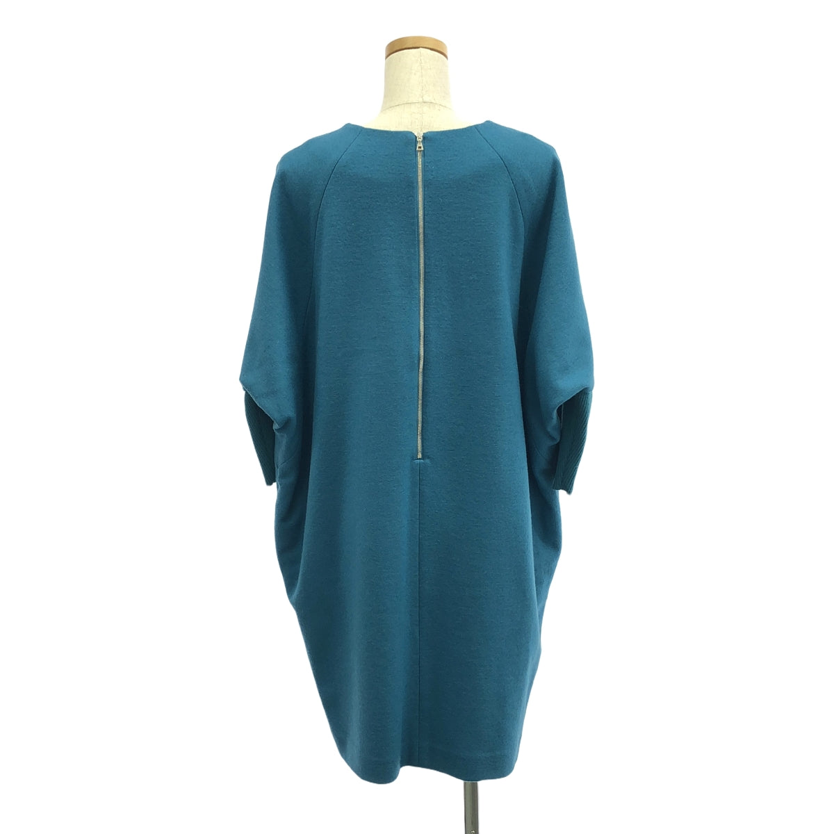 ADORE / アドーア | ウール 袖リブ ドルマンスリーブ ワンピース | 36 | ブルー | レディース