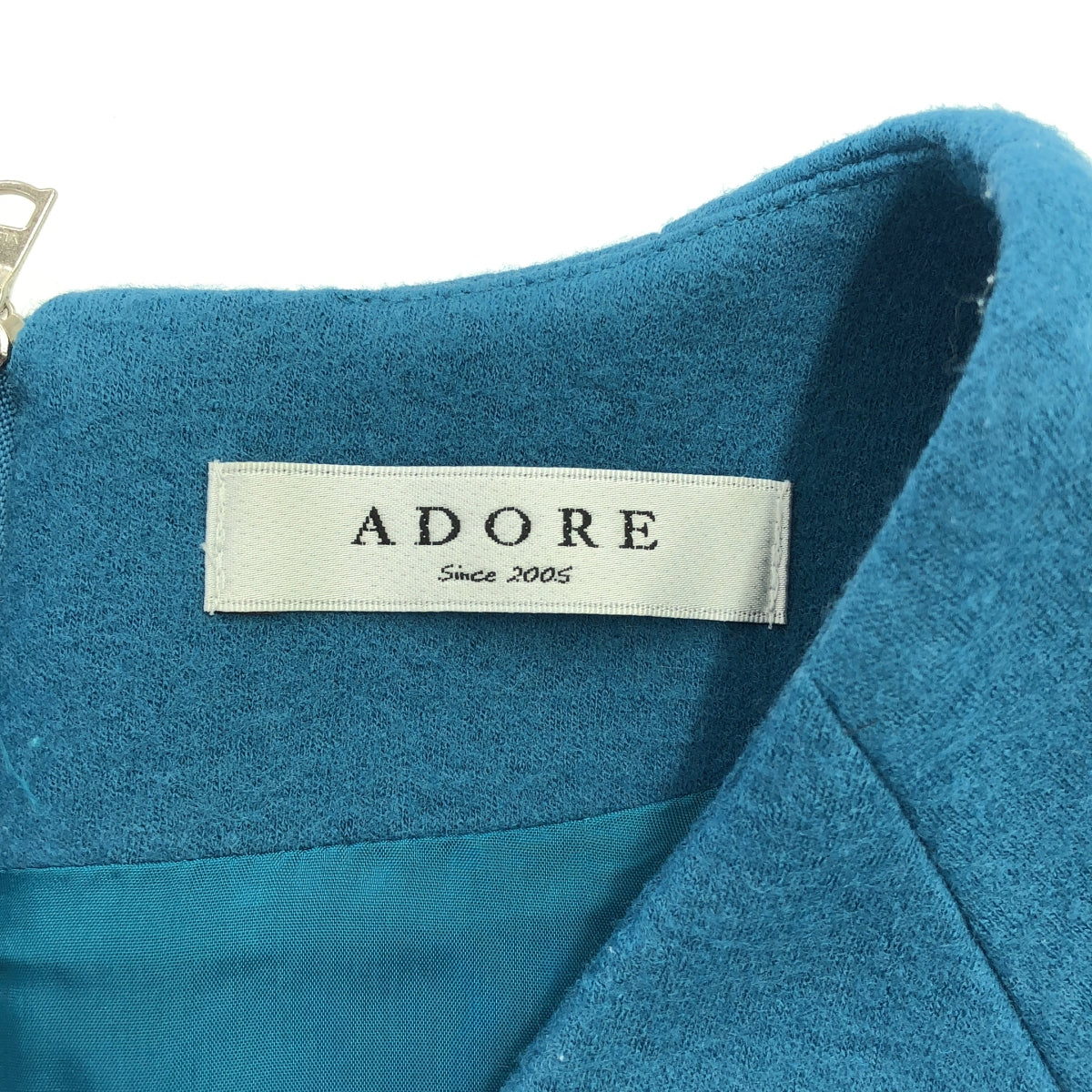 ADORE / アドーア | ウール 袖リブ ドルマンスリーブ ワンピース | 36 | ブルー | レディース