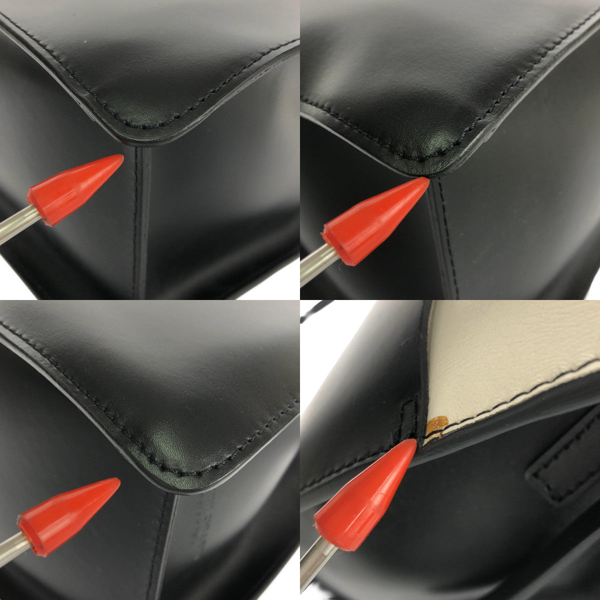 【美品】  GIANNI CHIARINI / ジャンニキャリーニ | EMPIRE エンパイア 2Way レザー トライカラー ショルダー トートバッグ | ブラック / ホワイト / ベージュ | レディース