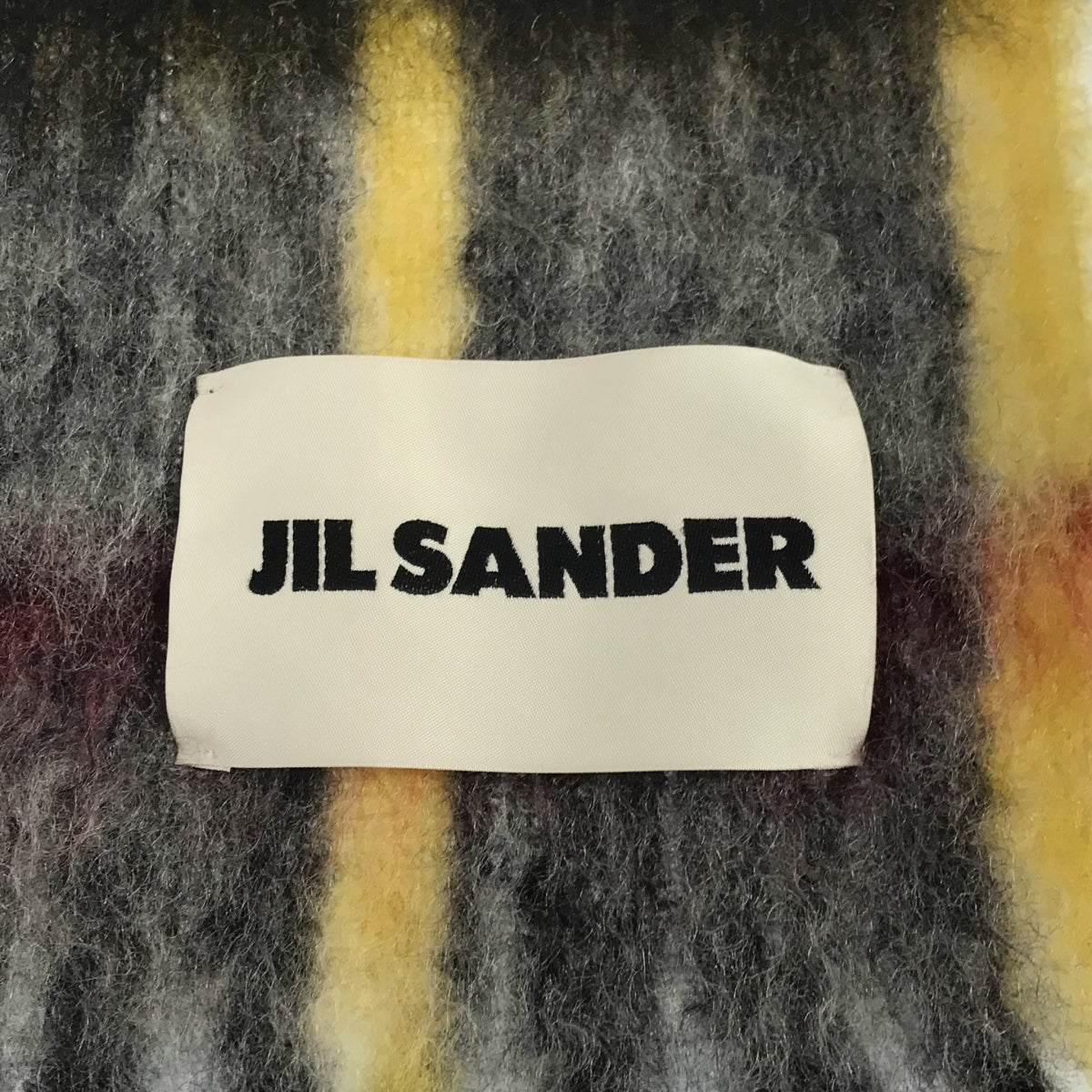 【美品】  JIL SANDER / ジルサンダー | モヘヤ フリンジ 大判 ストール マフラー / ユニセックス | マルチカラー | メンズ