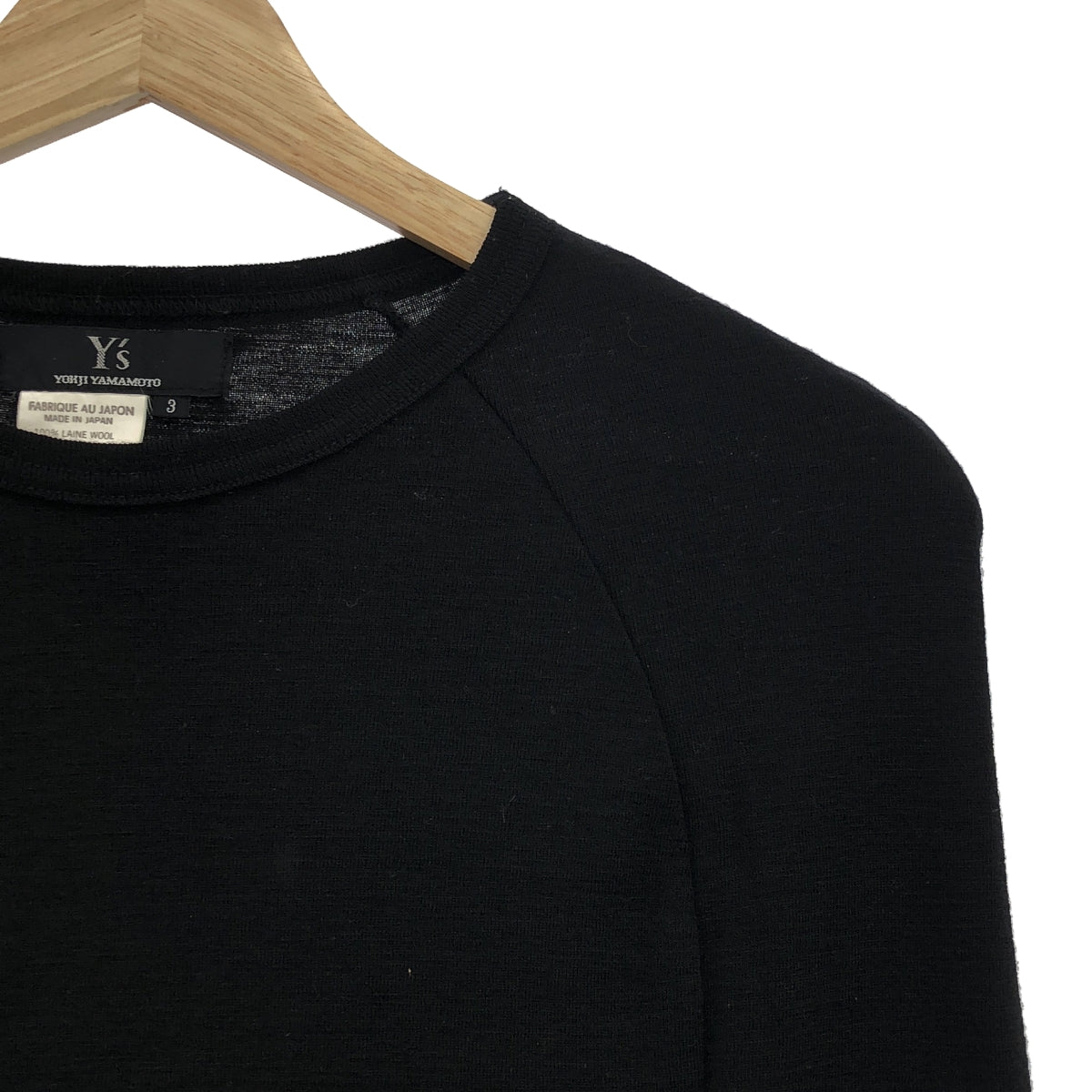 Y's / Y's Yohji Yamamoto | Wool crew neck knit pullover | 3 | Women's