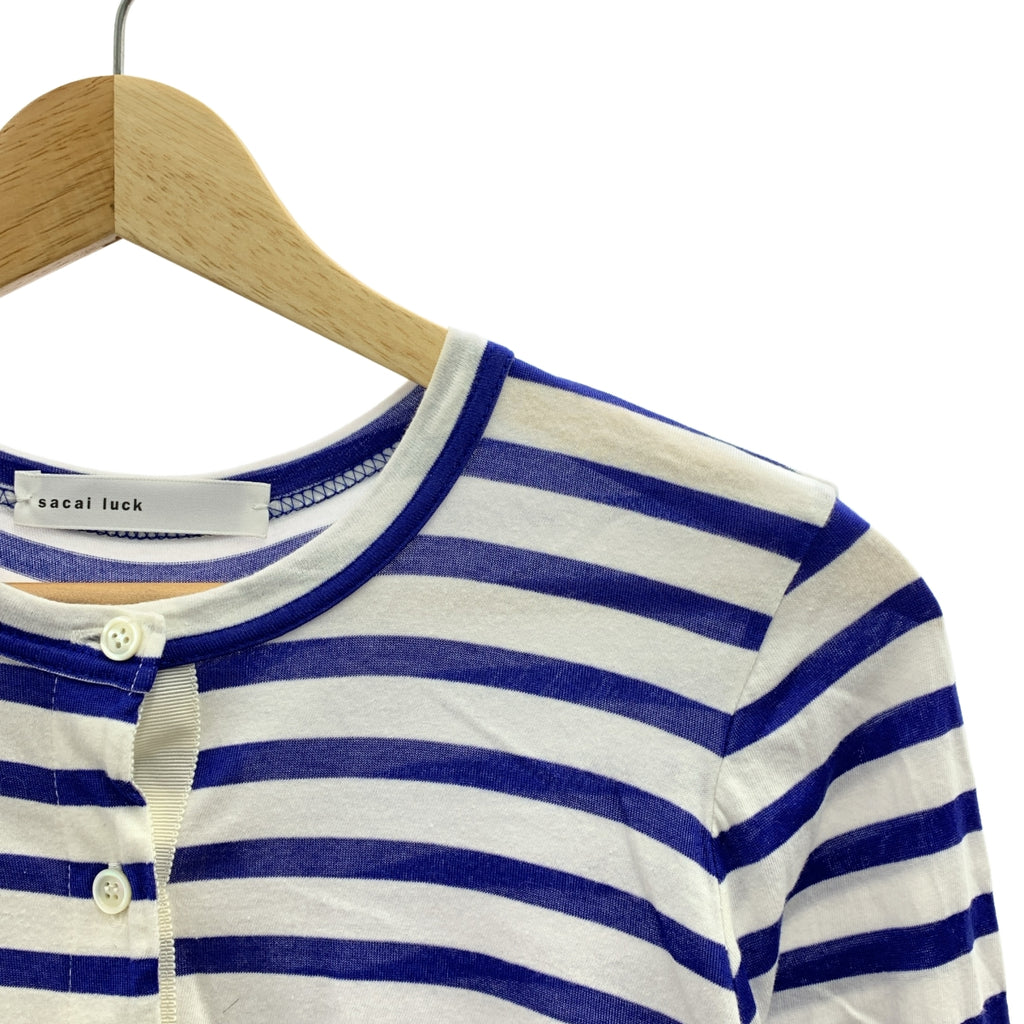 sacai luck | 混紡薄紗層疊後背褶皺開襟衫 | 2 號 | 女款