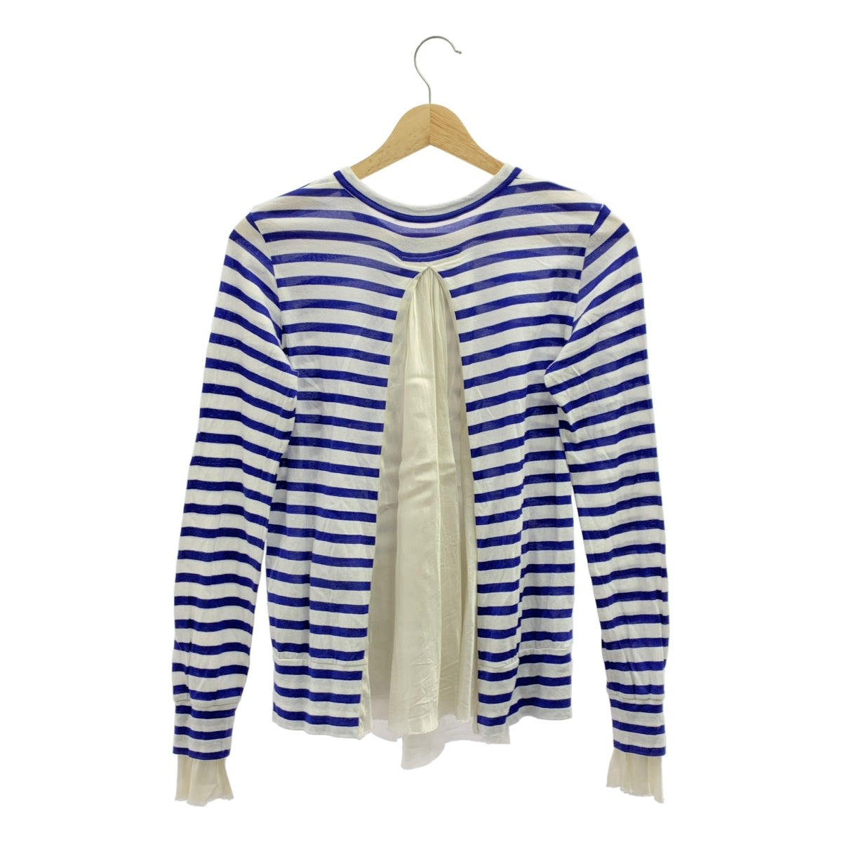 sacai luck | 混紡薄紗層疊後背褶皺開襟衫 | 2 號 | 女款