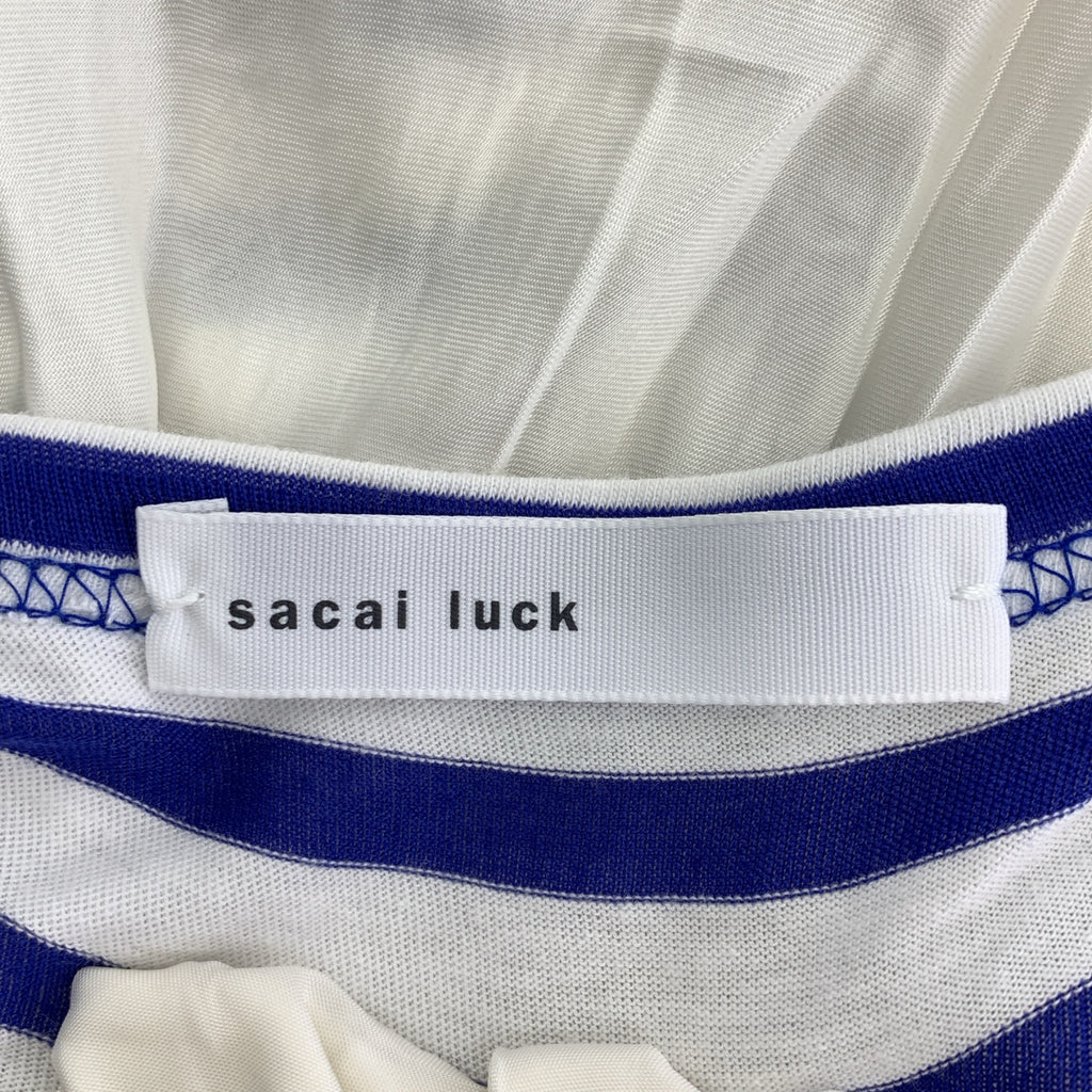 sacai luck | 混紡薄紗層疊後背褶皺開襟衫 | 2 號 | 女款