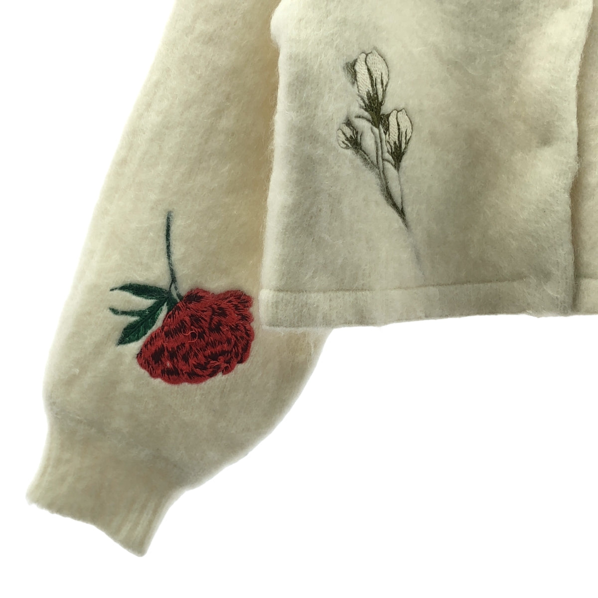 【美品】  AMERI / アメリ | AMANDA MOHAIR KNIT TOP アマンダ モヘヤ カーディガン | F | ホワイト | レディース