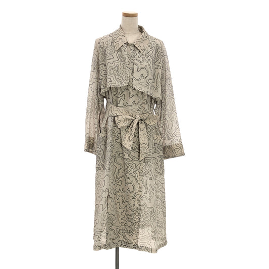 [New] HYKE | 2024SS | CONTOUR LINE TRENCH COAT | Size 38 | Cream | Women's