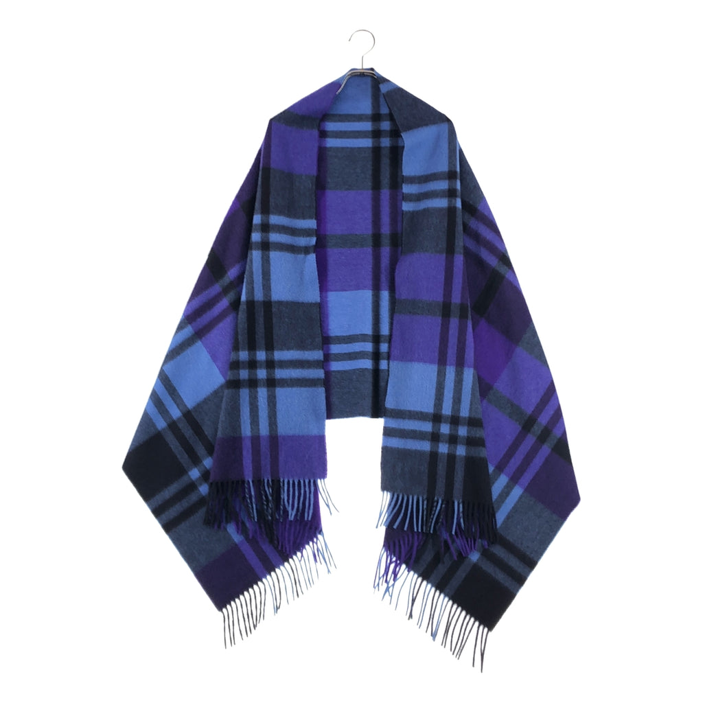 JOSHUA ELLIS / 조슈아 엘리스 | 캐시미어 체크 대형 프린지 스톨 머플러 |