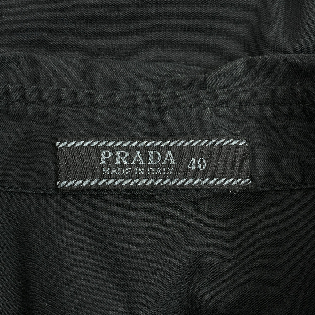 PRADA / プラダ | コットン ナイロン ストレッチ 半袖シャツ | 40 | レディース