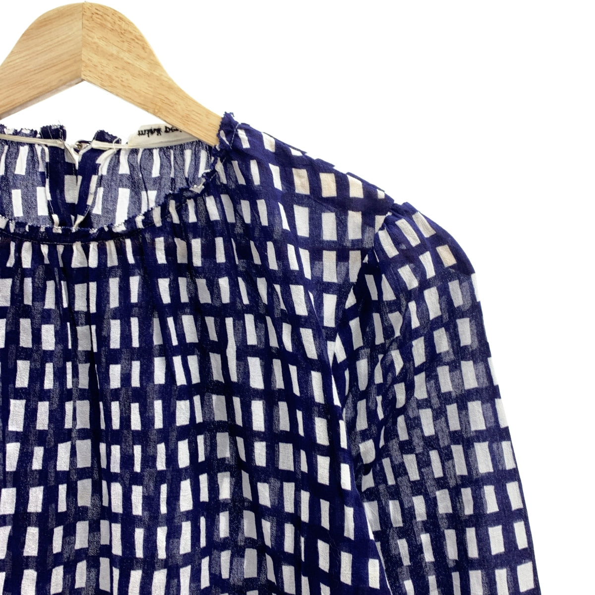 mina perhonen / 미나펠호넨 | sora check 코튼 체크 블라우스 셔츠 | 38 |