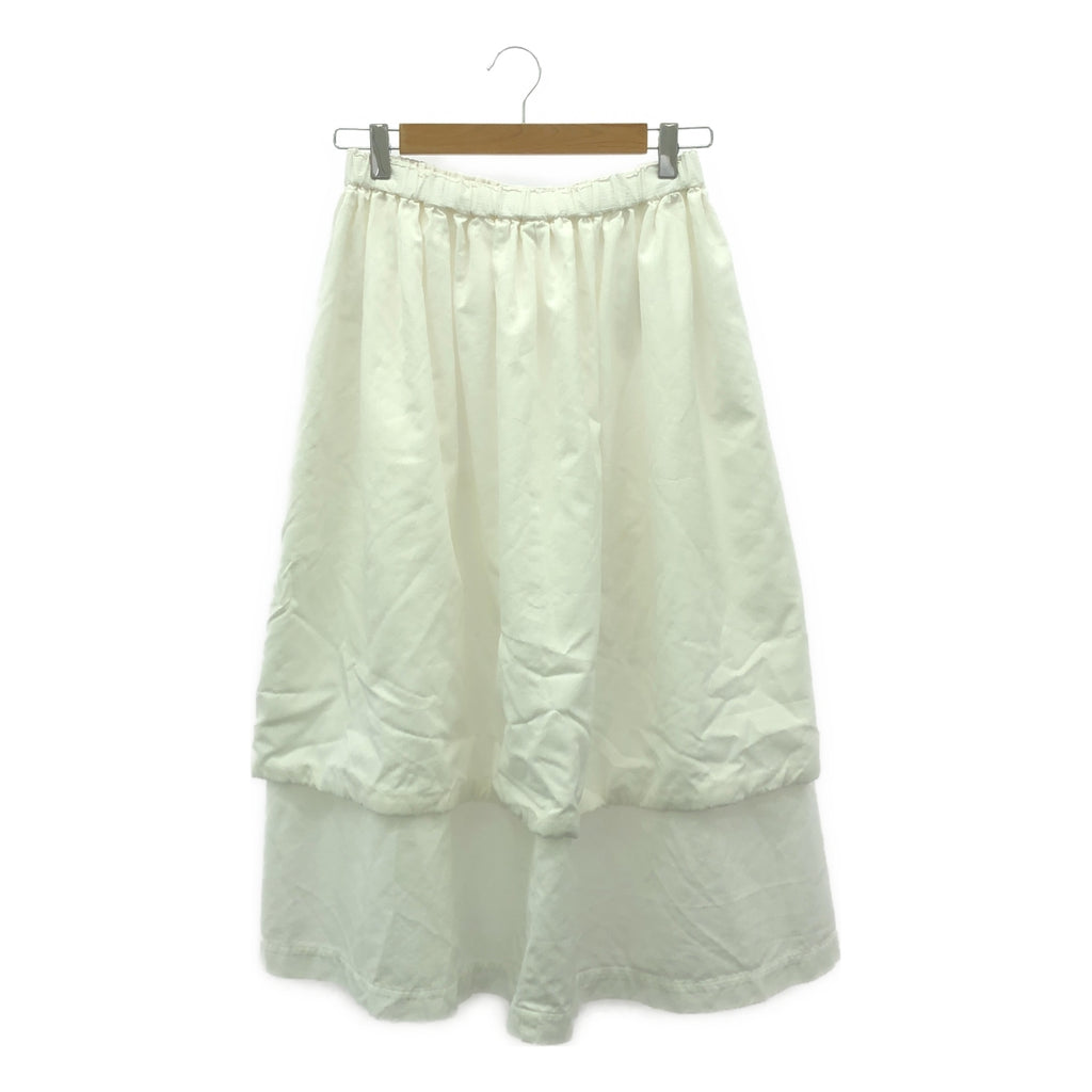 [品相良好] COMME des GARCONS COMME des GARCONS / Comme des | 2019春夏 |聚酯刺繡分層抽繩裙 | S |白色 |女性的
