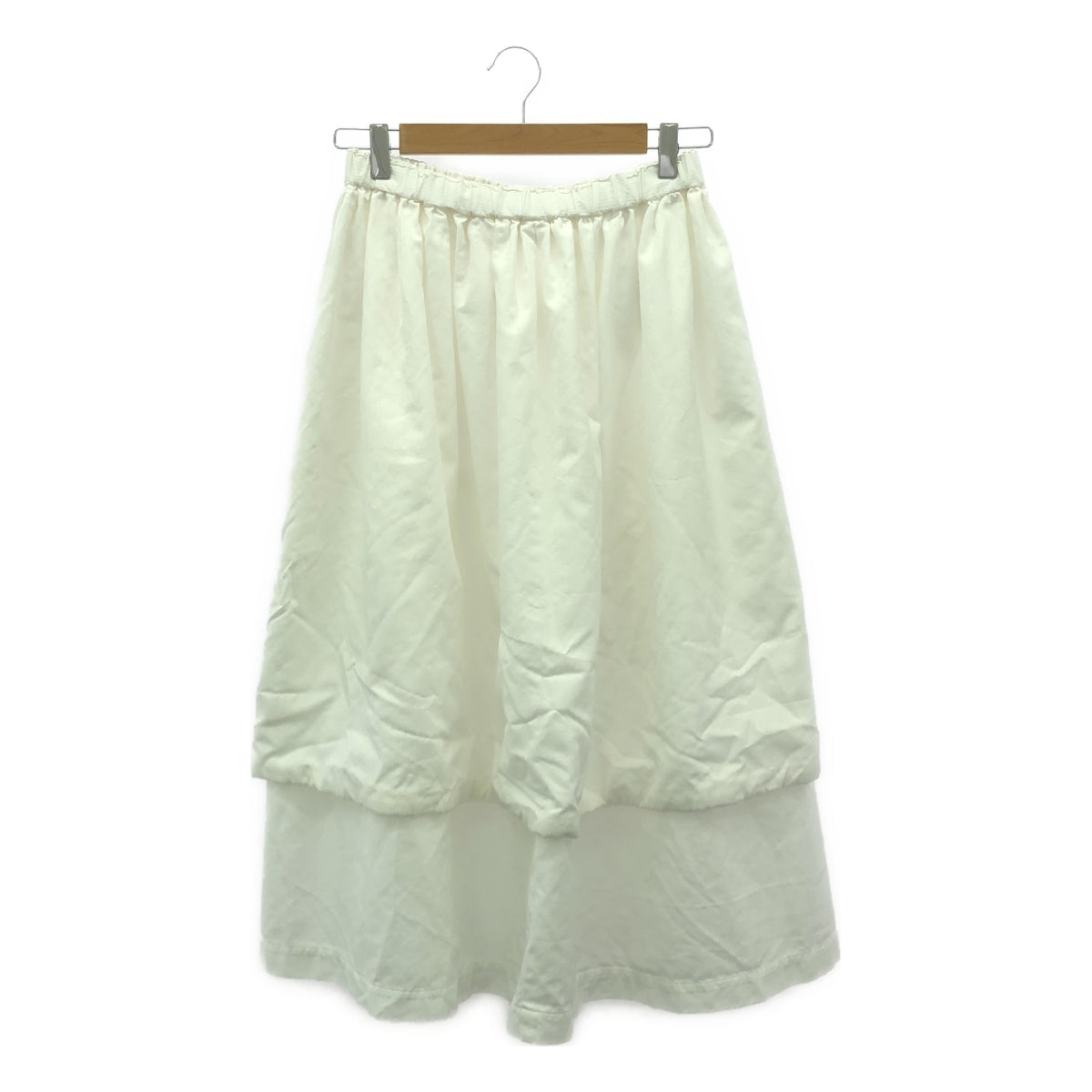 [品相良好] COMME des GARCONS COMME des GARCONS / Comme des | 2019春夏 |聚酯刺繡分層抽繩裙 | S |白色 |女性的